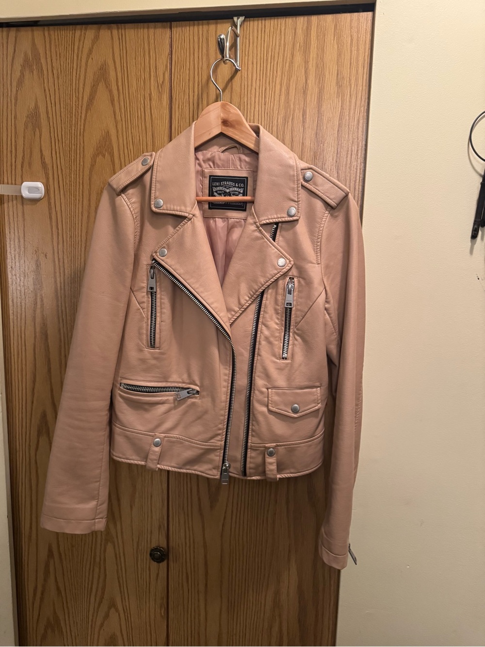 Levi's Women's Tan Faux Leather Moto Jacket